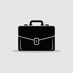 Briefcase Icon – Business Bag Silhouette Vector for Office and Work