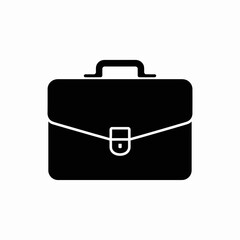 Briefcase Icon – Business Bag Silhouette Vector for Office and Work