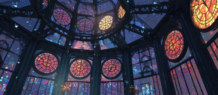 Intricate Glass-Domed Structure