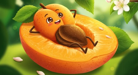 Cute apricot resting