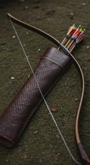 Bow and Arrows on Ground