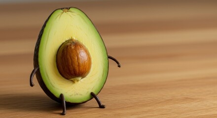 Avocado with stylized limbs
