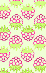 raspberry seamless vector pattern
