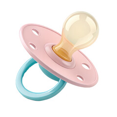 Baby pacifier isolated on transparent background