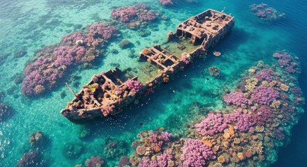 Shipwreck coral reef
