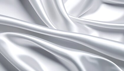 Smooth, flowing white silk