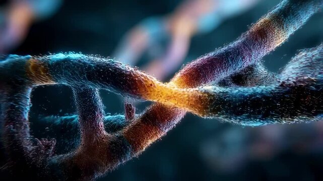 Dynamic visualization of chromosomal structure with a highlighted extra chromosome 21 explaining trisomy in medical genetics context.