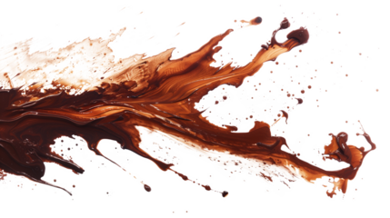 Brown Paint Splash on Transparent Background