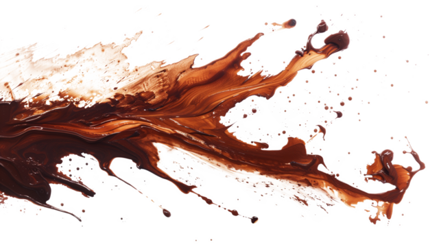 Brown Paint Splash on Transparent Background