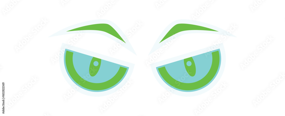 Canvas Prints y2k abstract eyes sticker. modern eye character design with fun and retro elements. cool icon, flat 