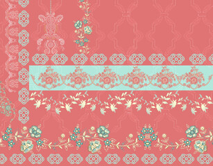 Seamless Geometric Pattern with Ethnic Motifs – Vector Background for Textile and Wallpaper Design