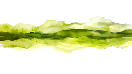 Gree Watercolor Stripes on Transparent Background