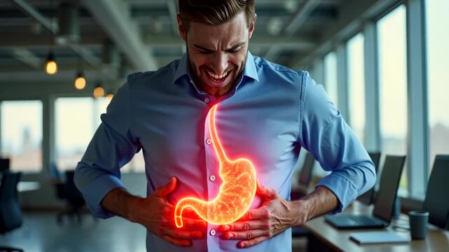 stomach pain, abdominal discomfort, gastric issues. Digestive health. Stomach cramps intensify during stress. Acid secretion causes burning sensation. Healthy digestion reduces abdomen pain.