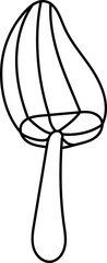 Outline Mushroom Plant