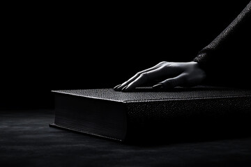 female legal authority, a womans authoritative touch on a legal book symbolizes enduring power and influence