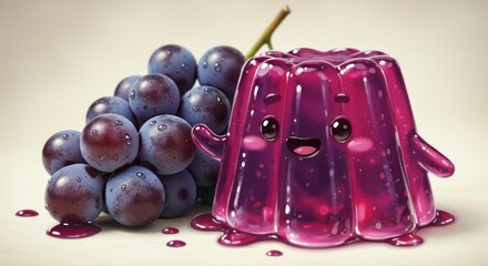 Cute jelly and grapes (1)