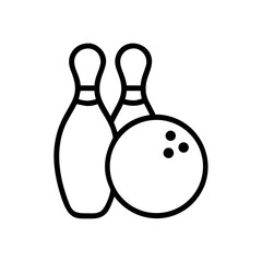 Icon of a bowling ball and pins representing the sport