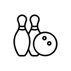 Fototapeta premium Icon of a bowling ball and pins representing the sport