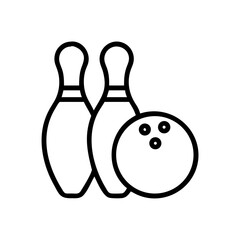 Obraz premium Icon of a bowling ball and pins representing the sport