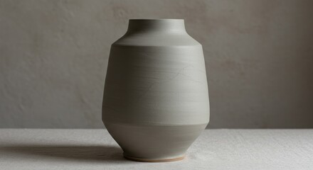 Light gray vase on table
