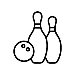 Icon of a bowling ball and pins representing the sport