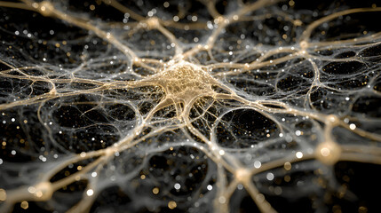 Discover the Microscopic World of Neurons with this Stunning Neural Network Visualization, Perfect for Science Education, Medical Research, and Cutting-Edge Technological Innovation