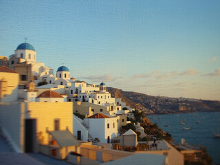Fototapeta premium oia village at santorini island greece