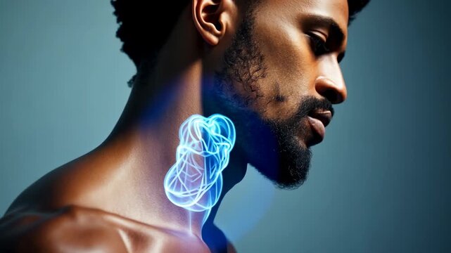endocrine, thyroid health, hormone balance. Gland function. Thyroid stimulates metabolism increase. Hormones regulate body temperature. Glandular activity supports overall wellness.