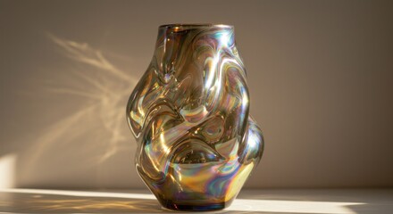 Abstract glass vase