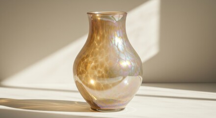Golden iridescent vase