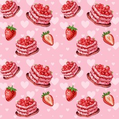 seamless strawberry pattern