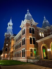 Naklejka premium University skyline at sunset hour 