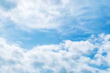 夏の空　雲が多い日　青空と雲04