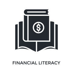 Financial Literacy Icon Glyph Style. Vector Illustration For Graphic Design