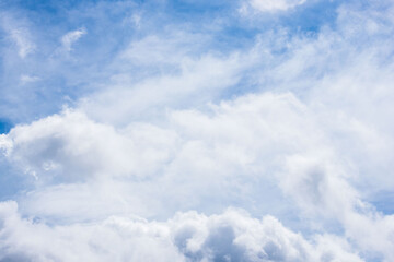 夏の空　雲が多い日　青空と雲16