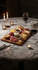 Fototapeta premium Gourmet cheese and charcuterie board