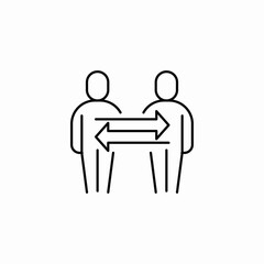 interpersonal transaction icon sign vector