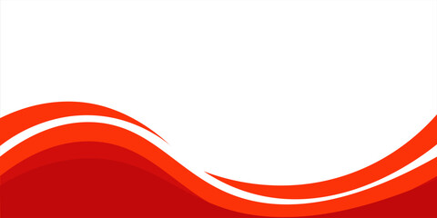 Vector red line background curve element with white space for text and message design, overlapping layers, vector
