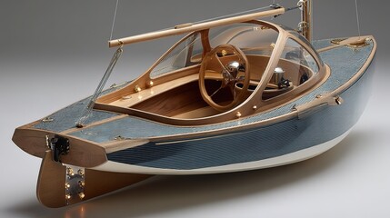 Luxury Wooden Sailboat Interior with Modern Design Elements