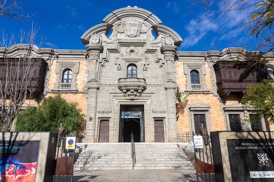 Seville, Spain - February 9, 2025:  La Casa de la Ciencia or The House of Science Building Exterior.  CSIC Andalusia Spanish National Research Council with Museum and Planetarium
