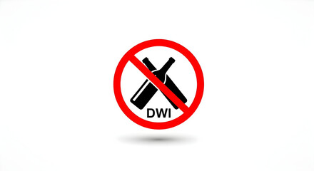 Symbol Warning About Driving Under The Influence Alcohol Intoxicated Driver