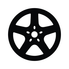 Automotive car wheel rim vector illustration for vehicle design and auto part graphic needs online