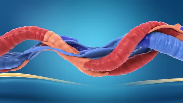 Collagen Fiber Structure Animation