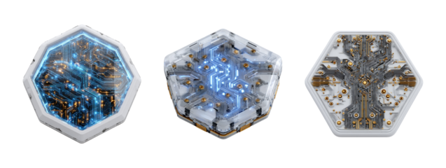 Detailed Isolated Circuit Board Set on Transparent Background