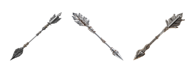 Set of Isolated Arrows on Transparent Background for Stock Visuals