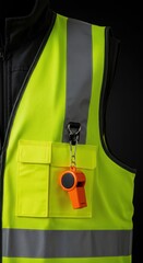 Safety vest with whistle (2)