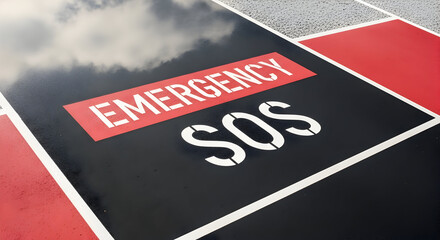 Aerial Emergency Landing Surface with Sos Message For Immediate Rescue