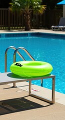 Poolside lime green float