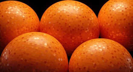 Close-up of orange spheres