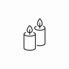 candle cylinders icon sign vector